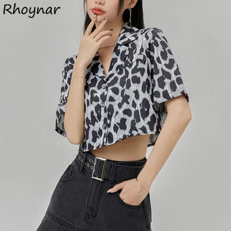 Short Sleeve Shirts Women Korean Clothing Leopard Retro Thin Baggy Cozy Casual All-match Daily High Street Cool Girls Summer
Short Sleeve Shirts Women Korean Clothing Leopard Retro Thin Baggy Cozy Casual All-match Daily High Street Cool Girls Summer