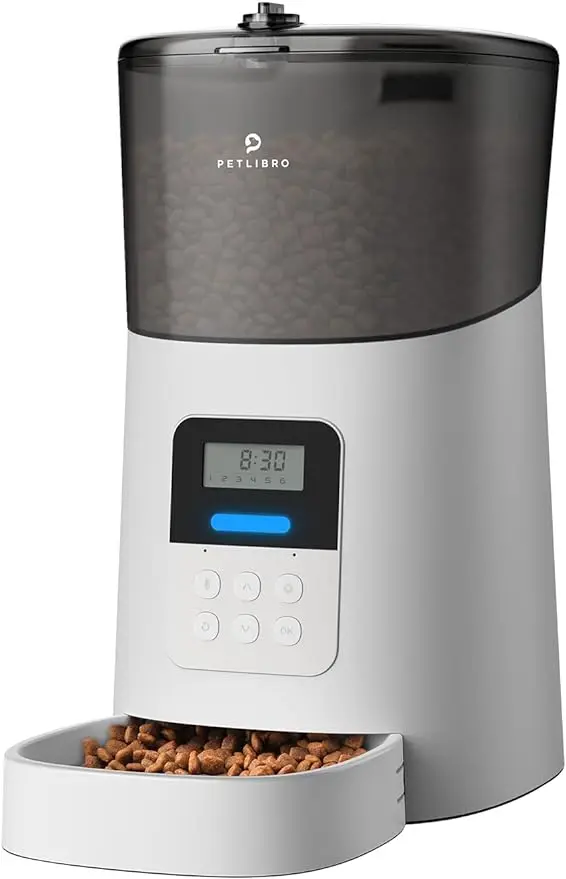 Automatic Dog Feeder 6L Dog Food Dispenser with Twist Lock Lid Timed Dog Feeder with Clog-Free Design & Low Food LED Indication
Automatic Dog Feeder 6L Dog Food Dispenser with Twist Lock Lid Timed Dog Feeder with Clog-Free Design & Low Food LED Indication