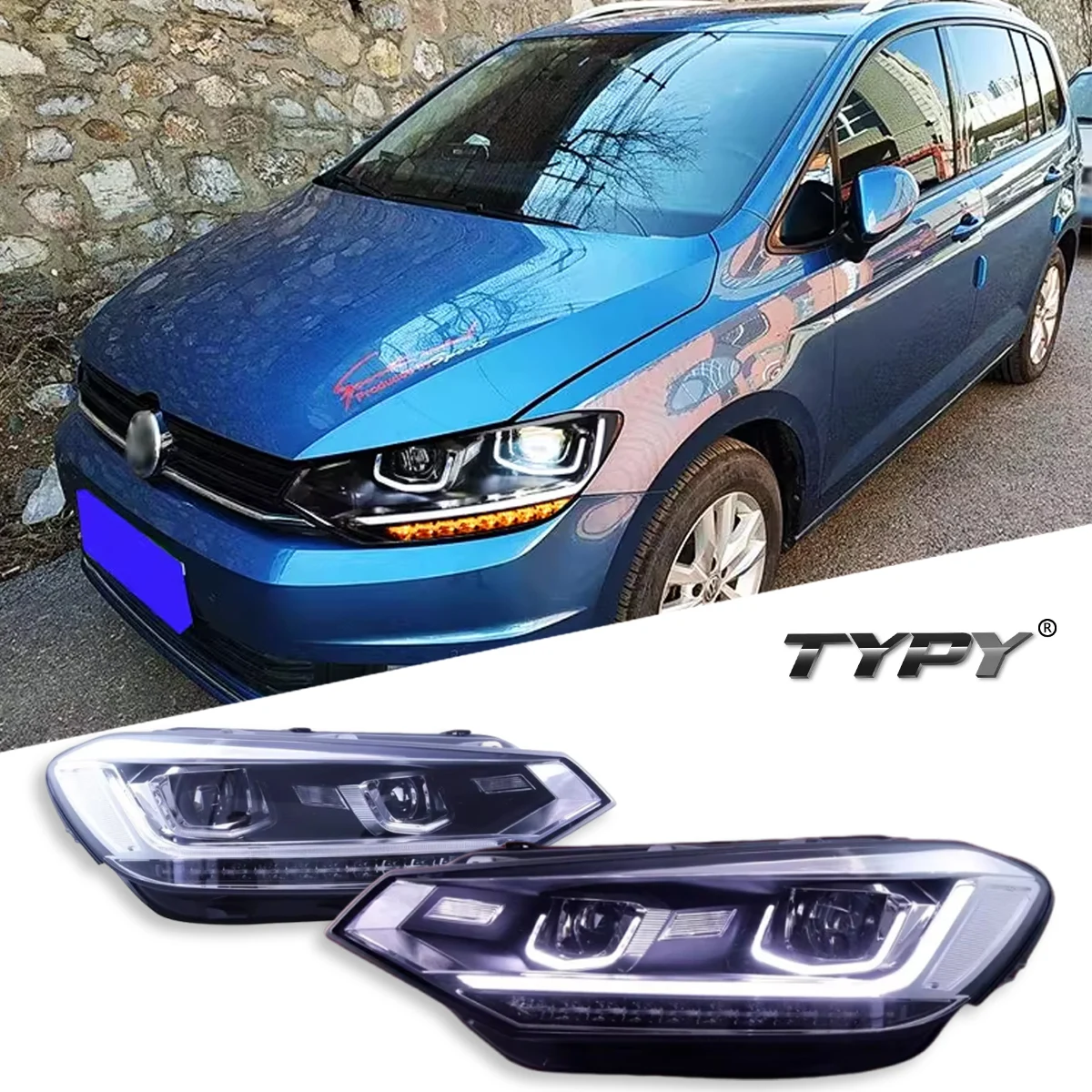 TYPY Car For VW Touran 2016-2022 Headlight Upgrade Modified to New DRL Dynamic Turn Signal LED Headlight Auto Accessories
TYPY Car For VW Touran 2016-2022 Headlight Upgrade Modified to New DRL Dynamic Turn Signal LED Headlight Auto Accessories