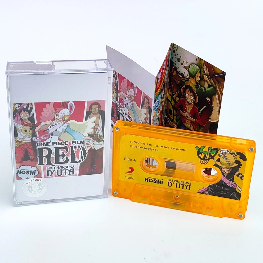 ONE PIECE FILM RED Music Magnetic Tape Uta Album Cassettes Cosplay Walkman Car Recorder Soundtracks Box Party Music Collection
ONE PIECE FILM RED Music Magnetic Tape Uta Album Cassettes Cosplay Walkman Car Recorder Soundtracks Box Party Music Collection