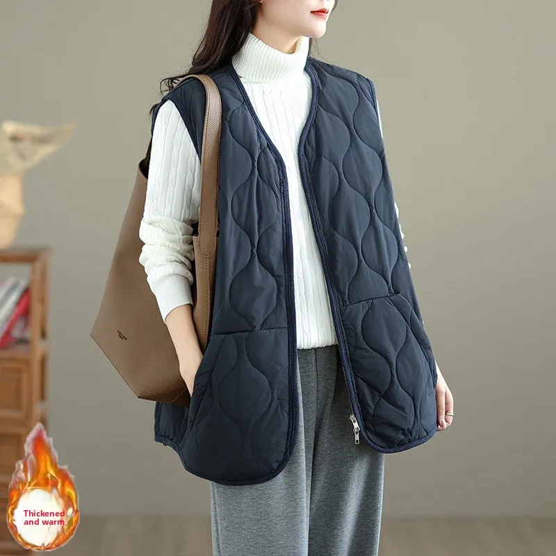 plus Size Women's Warmth-Preserving down Vest Sleeveless Oversized Jacket Outerwear Vest Commute Style Mid-Length Zipper
plus Size Women's Warmth-Preserving down Vest Sleeveless Oversized Jacket Outerwear Vest Commute Style Mid-Length Zipper