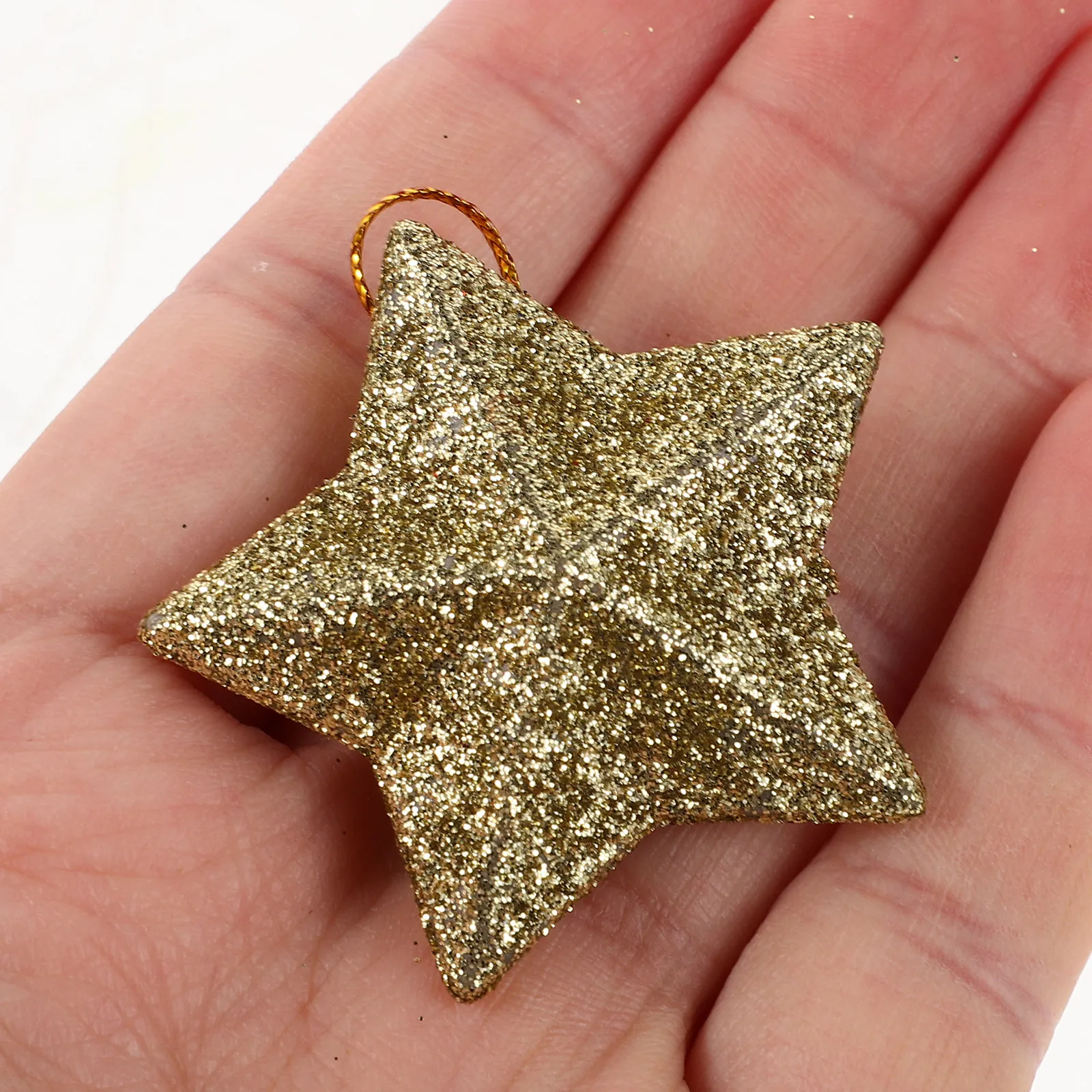 60pcs Christmas Glitter Star Hanging Ornaments Gold 3D Five Pointed Star Decorations For Tree Party Home Photo Props Easy Hang
60pcs Christmas Glitter Star Hanging Ornaments Gold 3D Five Pointed Star Decorations For Tree Party Home Photo Props Easy Hang