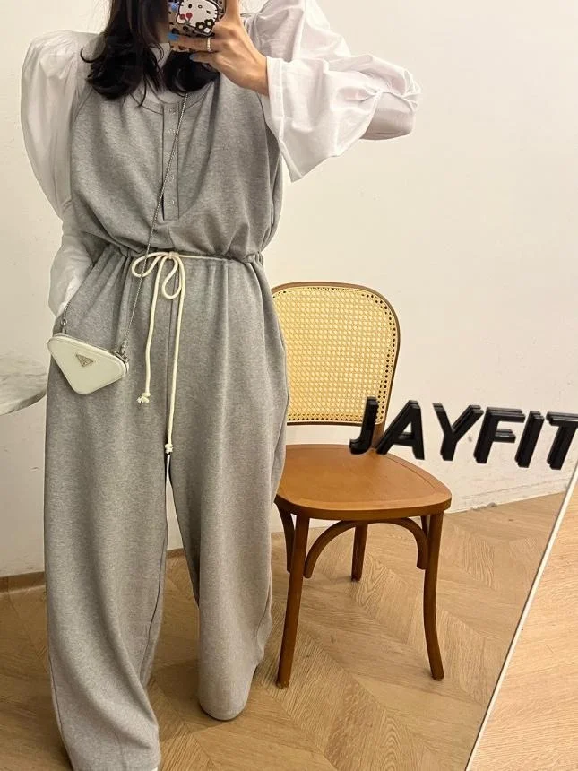 Chic Svel Vest Dr Women Loose f Button Dstring Waist Slim Wide Leg Pants Trendy Casual Cotton Straight Leg Pants
Chic Svel Vest Dr Women Loose f Button Dstring Waist Slim Wide Leg Pants Trendy Casual Cotton Straight Leg Pants