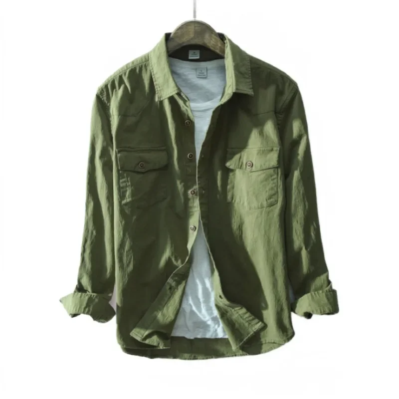 2023 Men's Pure Cotton Shirt Spring and Autumn Long Sleeve Casual Loose Large Versatile Shirt Solid Color Coat Men's Top
2023 Men's Pure Cotton Shirt Spring and Autumn Long Sleeve Casual Loose Large Versatile Shirt Solid Color Coat Men's Top