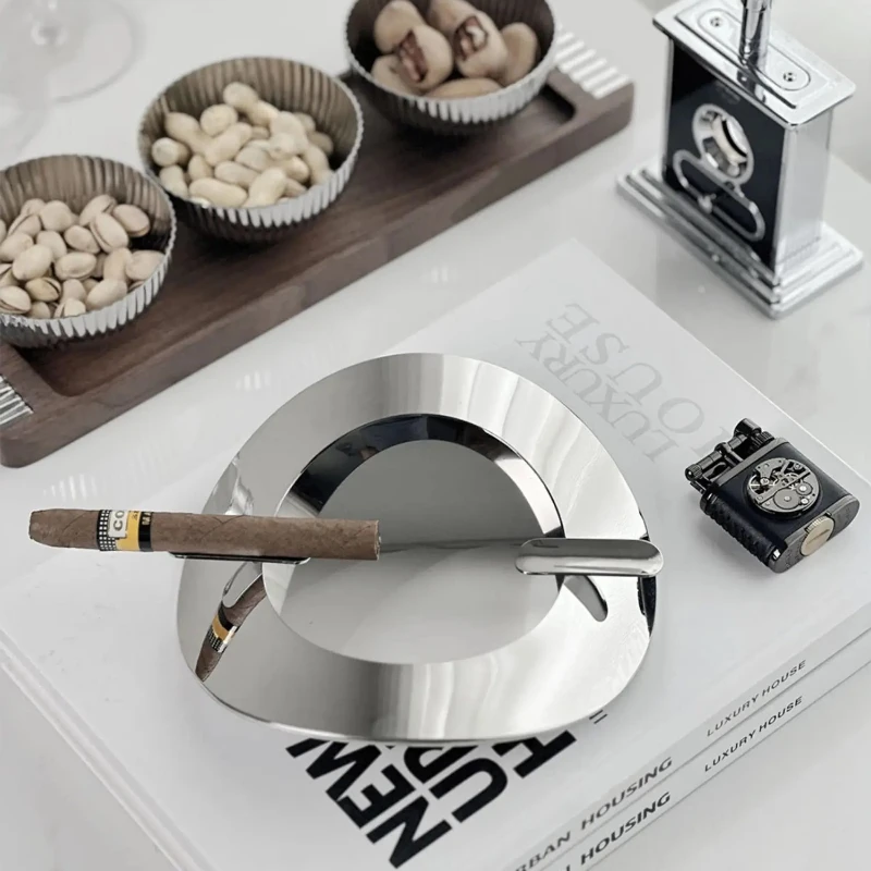 Stainless Steel Ashtray Premium Modern Cigar Catcher Minimalist Round Ash Dish Smoke Holder Scandinavian Gift for Men
Stainless Steel Ashtray Premium Modern Cigar Catcher Minimalist Round Ash Dish Smoke Holder Scandinavian Gift for Men