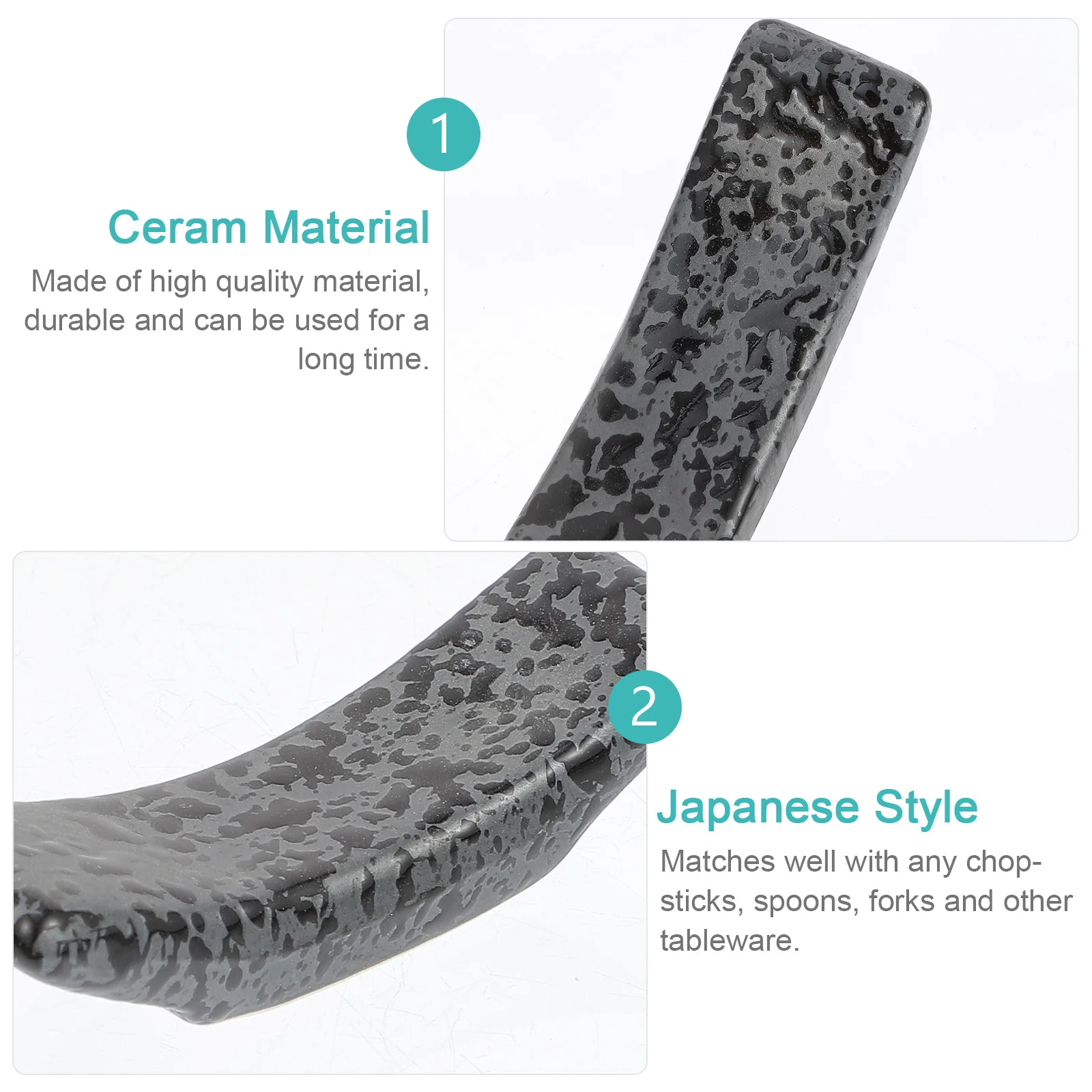 5Pcs Premium Ceramic Chopsticks Racks Japanese Style Spoon Rests Easy to Store Black Japanese Chopsticks Holders
5Pcs Premium Ceramic Chopsticks Racks Japanese Style Spoon Rests Easy to Store Black Japanese Chopsticks Holders