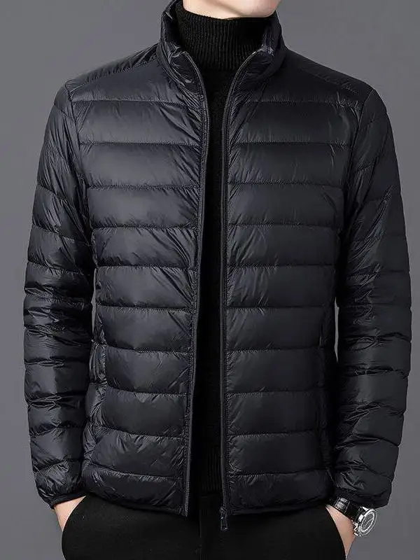 Lightweight Short down Jacket White Fleece Dad Style Winter Coat Men's Short Stand Collar Hooded Cotton Padded Jacket
Lightweight Short down Jacket White Fleece Dad Style Winter Coat Men's Short Stand Collar Hooded Cotton Padded Jacket