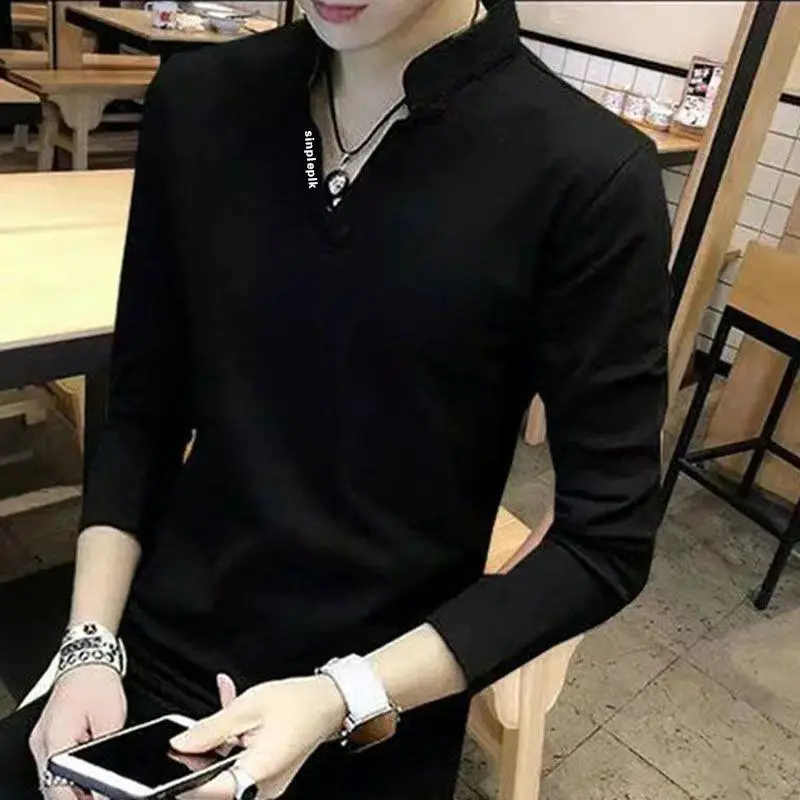 Stylish Printed Solid Color Stand Collar Letter T-Shirt Men's Clothing 2023 Autumn New Casual Pullovers Loose Korean Tee Shirt
Stylish Printed Solid Color Stand Collar Letter T-Shirt Men's Clothing 2023 Autumn New Casual Pullovers Loose Korean Tee Shirt