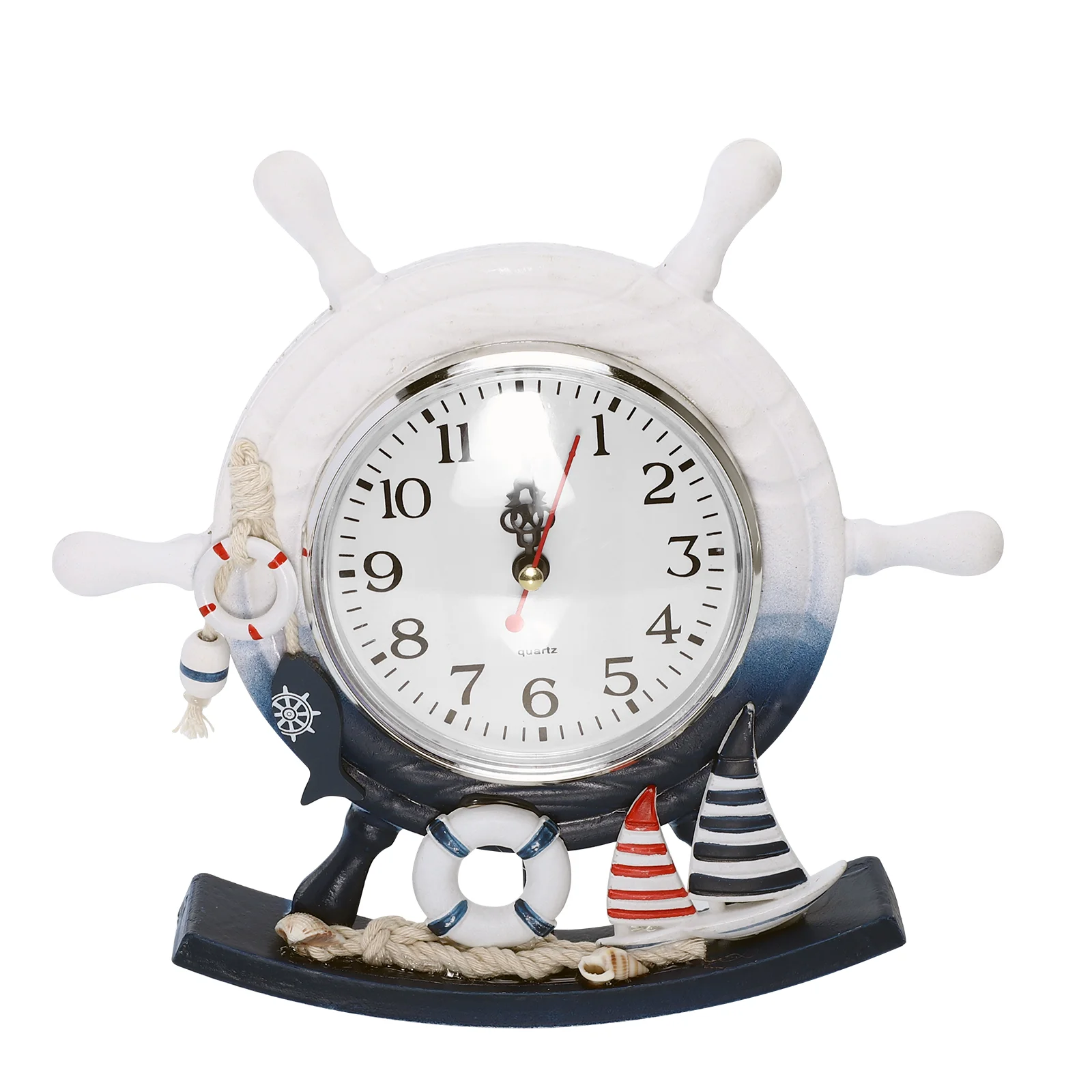 Sailor Wheel Wall Decorations Swing Clock Desk Rudder Shape Household Clocks for Living Room Wood Home Table
Sailor Wheel Wall Decorations Swing Clock Desk Rudder Shape Household Clocks for Living Room Wood Home Table