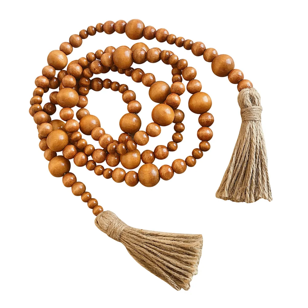 144pcs Beaded Garland with Tassel Hanging Decoration Wooden Beads Child Home DIY Wall Hanging Accessories Coffee Bar Rustic
144pcs Beaded Garland with Tassel Hanging Decoration Wooden Beads Child Home DIY Wall Hanging Accessories Coffee Bar Rustic
