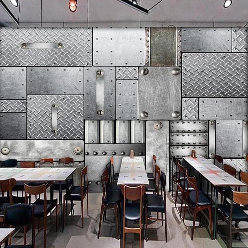 Customized Wallpaper Modern Fashion 3D Silver Grey Sheet Iron Mural Bar Coffee Shop Restaurant Living room TV background bedroom
Customized Wallpaper Modern Fashion 3D Silver Grey Sheet Iron Mural Bar Coffee Shop Restaurant Living room TV background bedroom