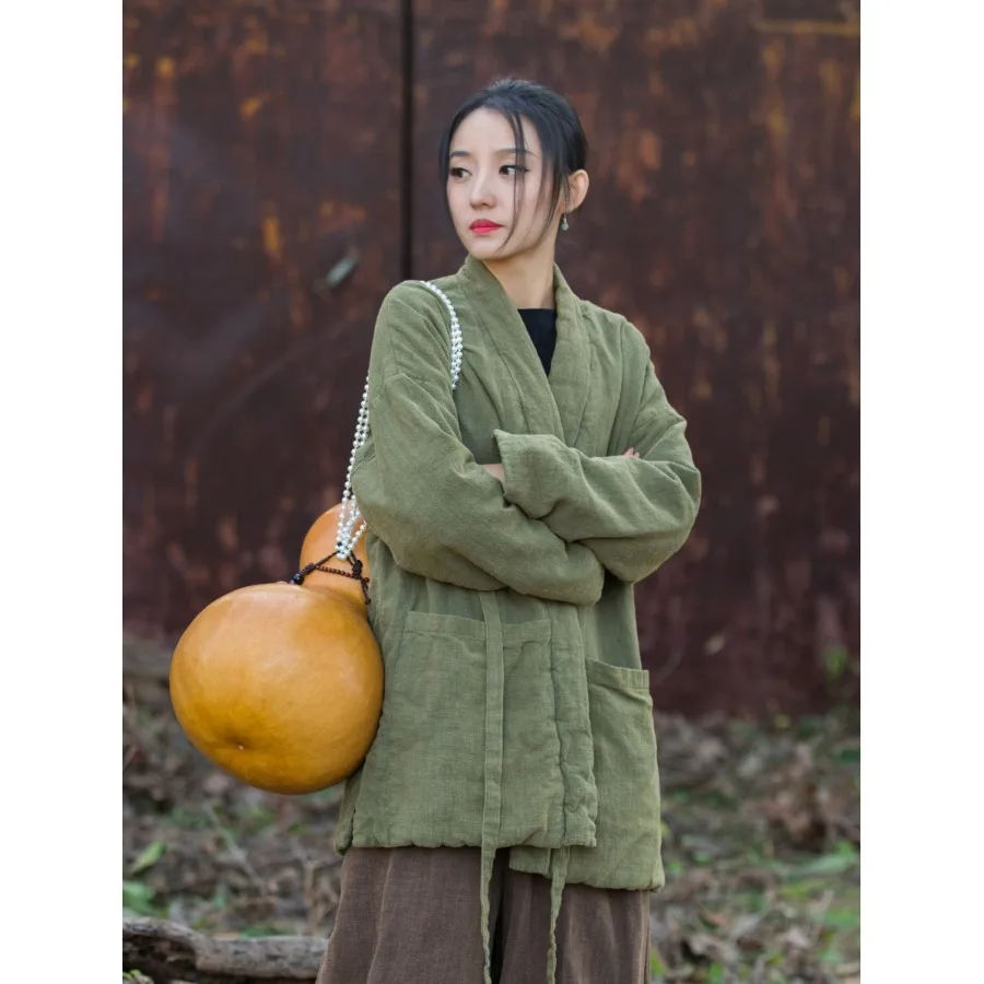 Thickened Cotton Jacket New Chinese Style Mid-Length Retro Improved Zen Style Cotton Coat Women's Fashion Winter Outerwear
Thickened Cotton Jacket New Chinese Style Mid-Length Retro Improved Zen Style Cotton Coat Women's Fashion Winter Outerwear