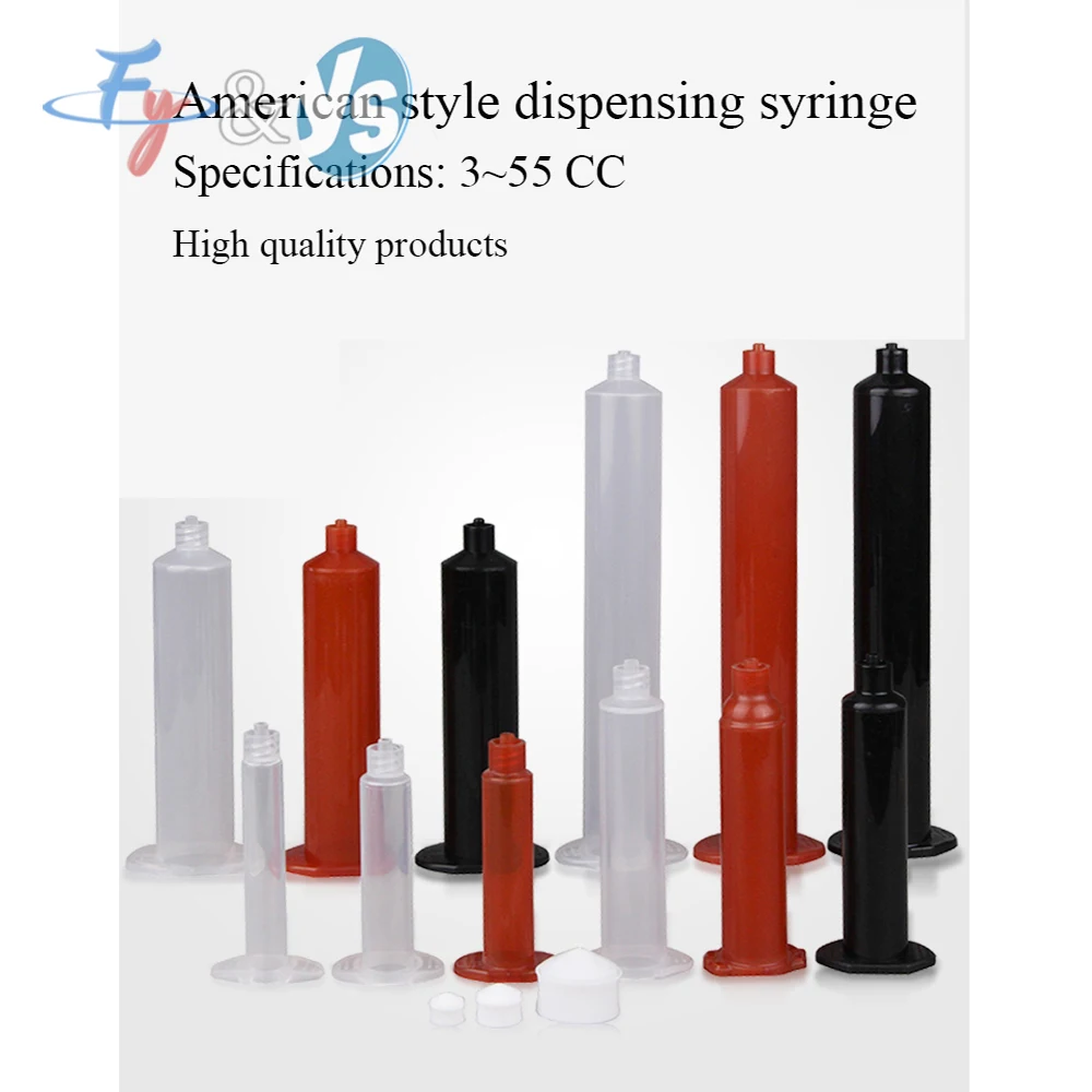 YS Transparent American Style Dispensing Syringe Dispensing Machine Style Syringe 10/30/55/70cc Black Glue Filling Needle 
YS Transparent American Style Dispensing Syringe Dispensing Machine Style Syringe 10/30/55/70cc Black Glue Filling Needle