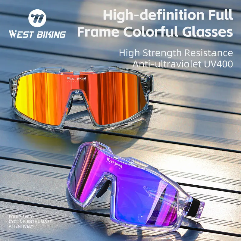 WEST BIKING Cycling Glasses UV400 High-definition Full Frame Colorful Cycling Goggles Outdoor Sports Eyewear Cycling Equipment
WEST BIKING Cycling Glasses UV400 High-definition Full Frame Colorful Cycling Goggles Outdoor Sports Eyewear Cycling Equipment