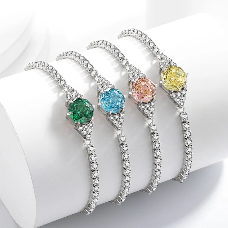 Exquisite Millennium Rose Cut Cubic Zirconia Ice Crystal Tennis Bracelet - Elegant and Fashionable Women's Jewelry
Exquisite Millennium Rose Cut Cubic Zirconia Ice Crystal Tennis Bracelet - Elegant and Fashionable Women's Jewelry