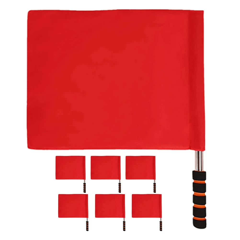 7 Pcs Signal Referee Flags Football for Competition Referee's and Starting with Handle Match
7 Pcs Signal Referee Flags Football for Competition Referee's and Starting with Handle Match
