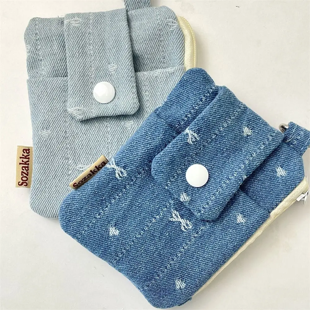 Korea Style Denim Bow Card Bags Large Capacity Portable Mini Storage Pouch Card Protective Case
Korea Style Denim Bow Card Bags Large Capacity Portable Mini Storage Pouch Card Protective Case
