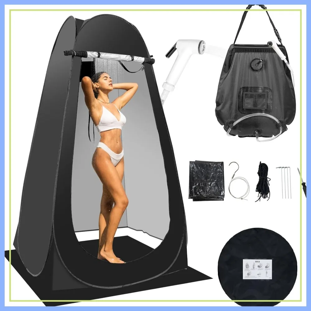 Portable Camping Privacy Tent with 5 Gallon Shower Bag, Outdoor Shower Kit for Camping
Portable Camping Privacy Tent with 5 Gallon Shower Bag, Outdoor Shower Kit for Camping