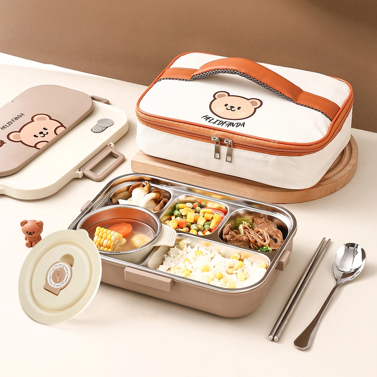 WORTHBUY 1500ML 304 Stainless Steel Divided Lunch Box Student Portable Large Capacity Sealed Food Container With Bowl&Cutlery
WORTHBUY 1500ML 304 Stainless Steel Divided Lunch Box Student Portable Large Capacity Sealed Food Container With Bowl&Cutlery
