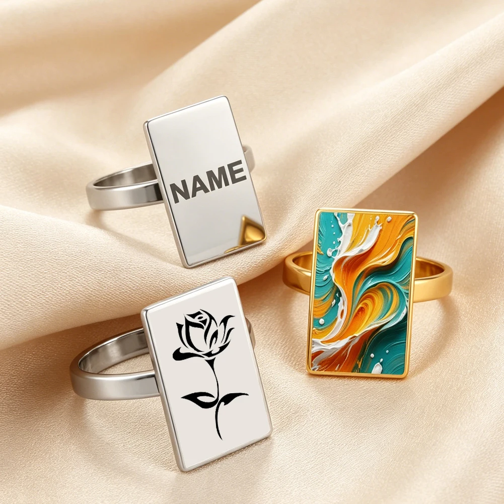 Custom Photo Ring for Women Engraved Name Text Rings Colorful Photo Print Personalized Ring Stainless Steel Jewelry Trend Gifts
Custom Photo Ring for Women Engraved Name Text Rings Colorful Photo Print Personalized Ring Stainless Steel Jewelry Trend Gifts