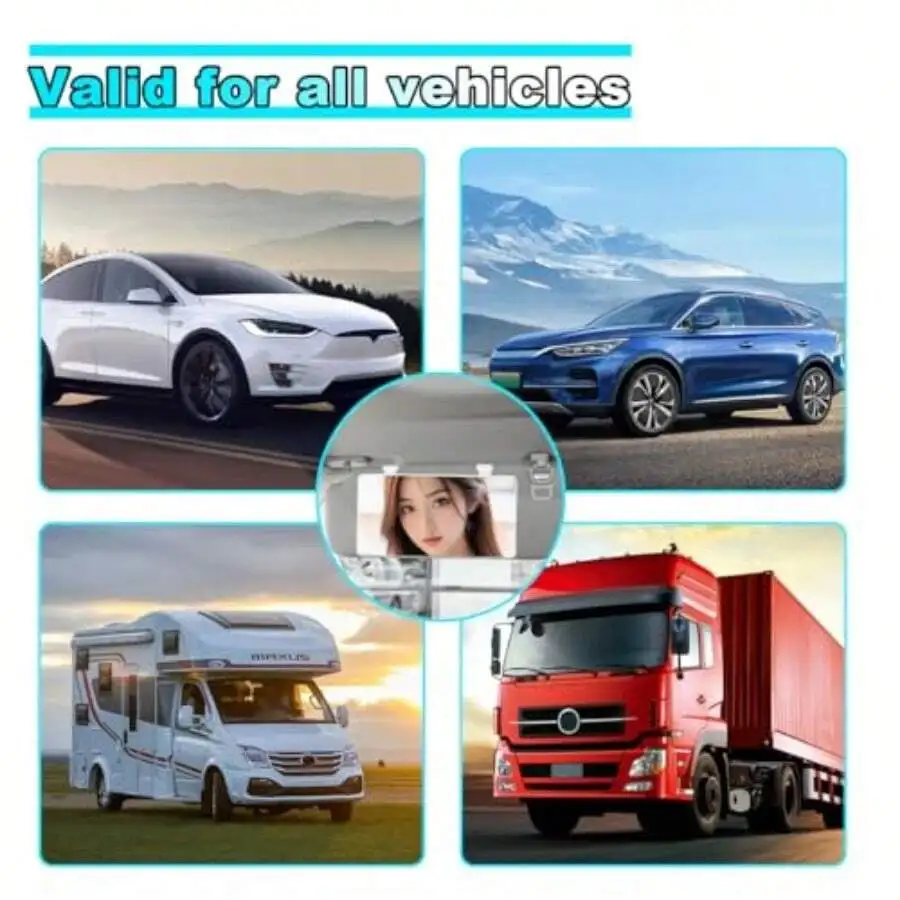 Universal Car Sun Visor Vanity Mirror With Straps For Women - ABS HD Glass Makeup Mirror Interior Accessory
Universal Car Sun Visor Vanity Mirror With Straps For Women - ABS HD Glass Makeup Mirror Interior Accessory