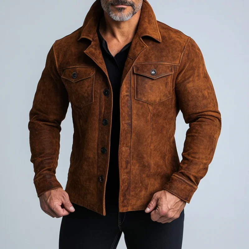 Тяжелая парусиновая куртка в стиле ретро, хлопковое водонепроницаемое охотничье пальто, мужская осенне-коричневая повседневная рабочая куртка в стиле сафари 
Тяжелая парусиновая куртка в стиле ретро, хлопковое водонепроницаемое охотничье пальто, мужская осенне-коричневая повседневная рабочая куртка в стиле сафари