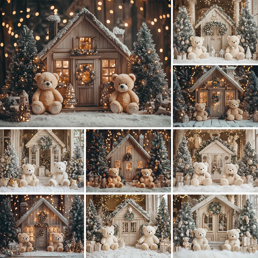White House With Christmas Tree and Little Bear Photography Backdrop Kids Baby Cake Smash Photocall Studio Backgrounds
White House With Christmas Tree and Little Bear Photography Backdrop Kids Baby Cake Smash Photocall Studio Backgrounds