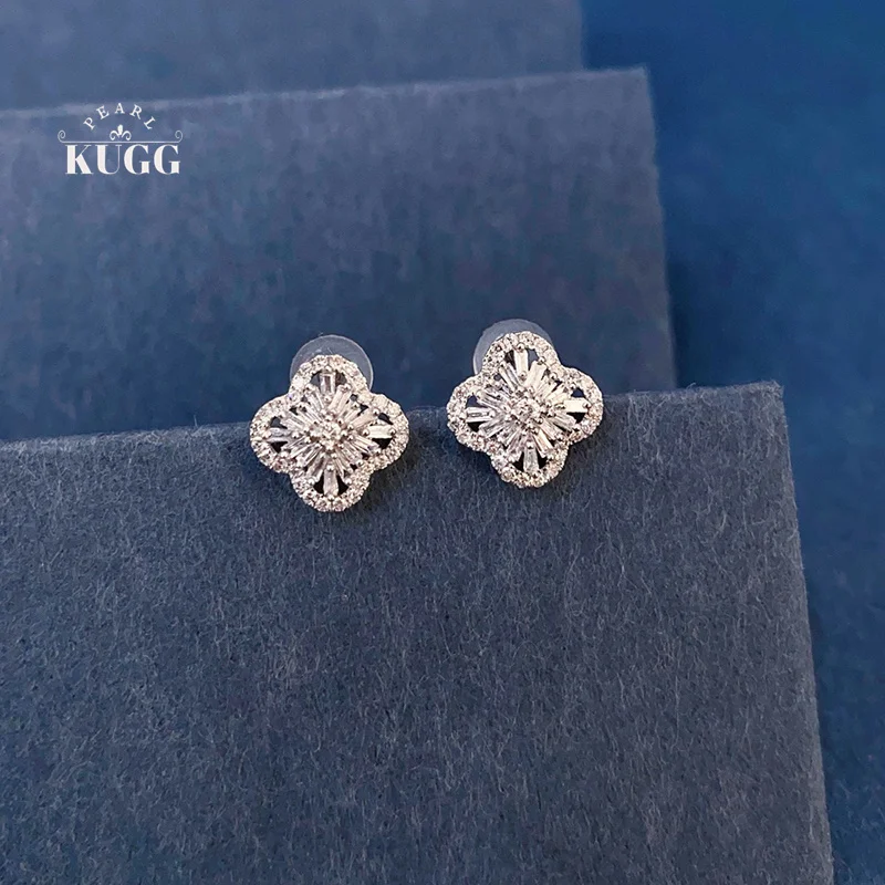 KUGG 100% 18K White Gold Earrings Women Elegant Gentle Style 0.50carat Real Natural Diamond Stud Earrings High Wedding Jewelry
KUGG 100% 18K White Gold Earrings Women Elegant Gentle Style 0.50carat Real Natural Diamond Stud Earrings High Wedding Jewelry