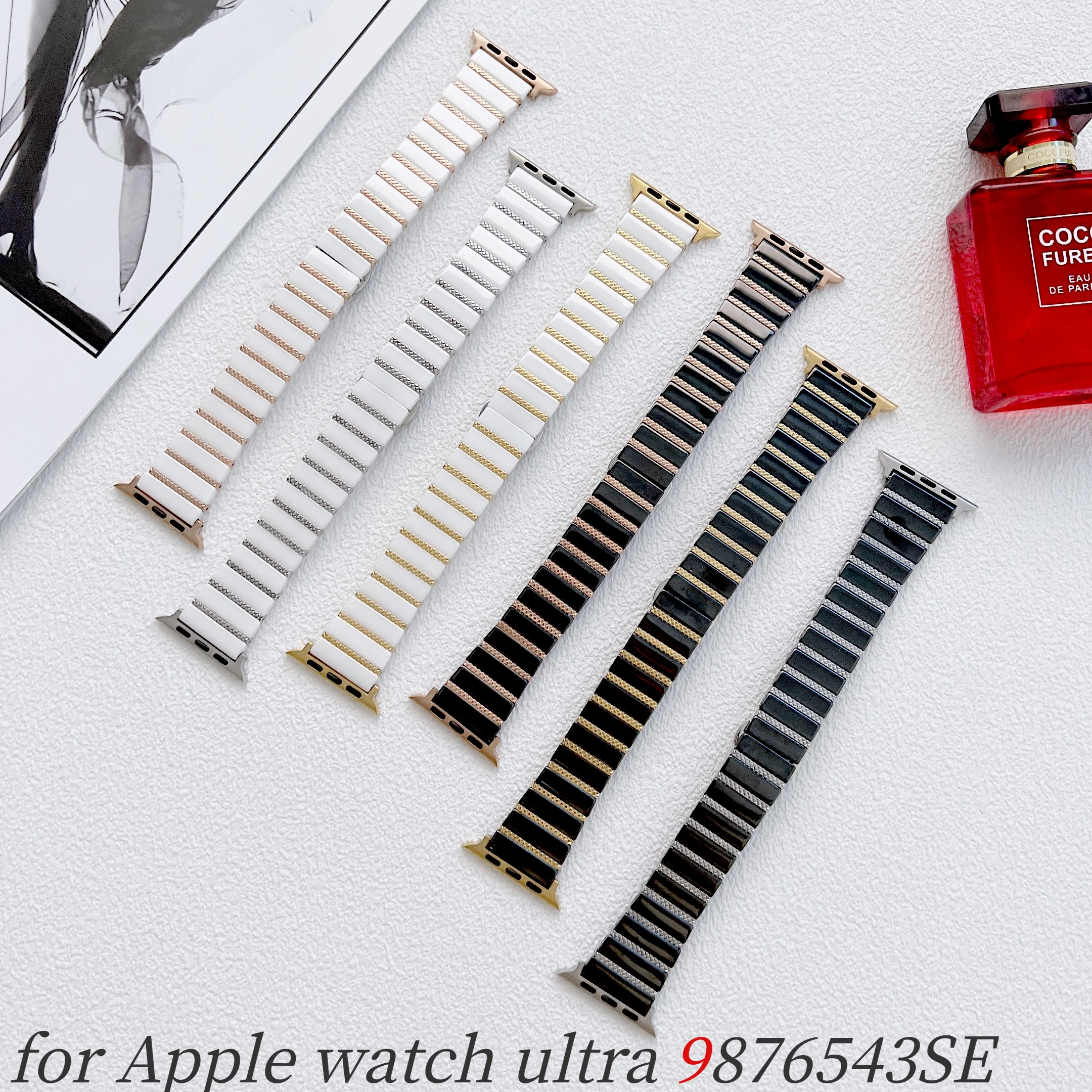 Ремешок керамический и металлический для Apple Watch Band, браслет для мужчин и женщин iWatch Ultra 9 8 7 6 5 4 3 SE Correa, 45 мм 41 мм 44 мм 42 мм 40 мм
Ремешок керамический и металлический для Apple Watch Band, браслет для мужчин и женщин iWatch Ultra 9 8 7 6 5 4 3 SE Correa, 45 мм 41 мм 44 мм 42 мм 40 мм