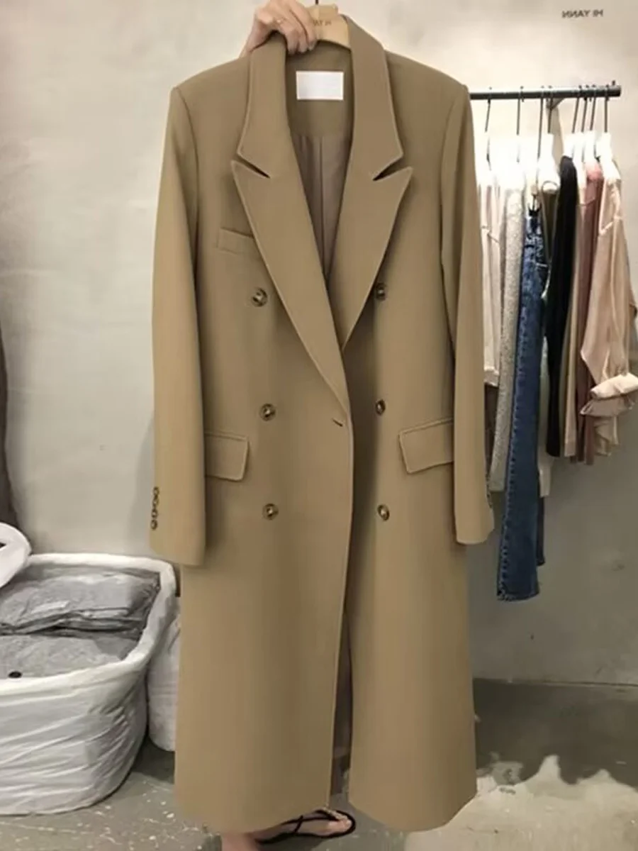 East Gate Autumn New Sle Long Over-Knee Women's Suit Jaet Double-Row Buttons Bla Godd Ele Meticulous Commute Sle
East Gate Autumn New Sle Long Over-Knee Women's Suit Jaet Double-Row Buttons Bla Godd Ele Meticulous Commute Sle