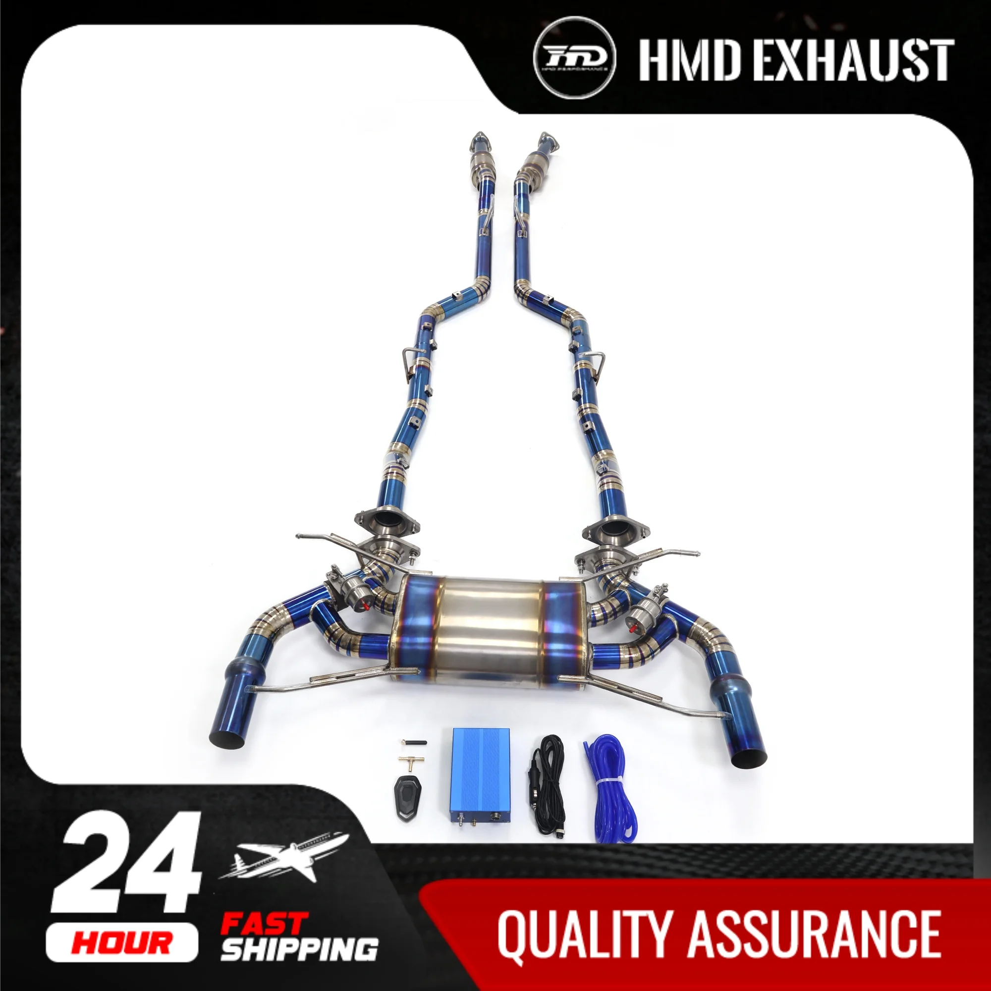 HMD Manufacturer's straight hair Titanium Exhaust System Performance Catback for Aston Martin DB9 V12 Muffler With Valves
HMD Manufacturer's straight hair Titanium Exhaust System Performance Catback for Aston Martin DB9 V12 Muffler With Valves