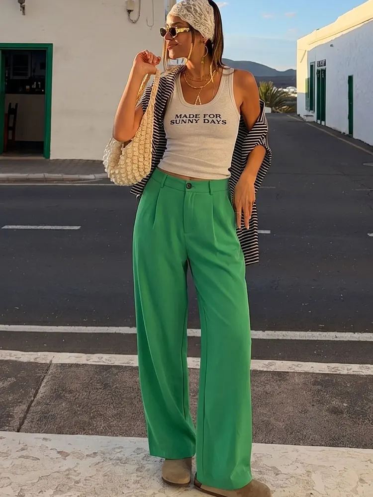 HH High Waist Solid Zipper Straight Trousers Women Summer Fashion Casual Elegant Streetwear Office Lady Party Vacation Pants
HH High Waist Solid Zipper Straight Trousers Women Summer Fashion Casual Elegant Streetwear Office Lady Party Vacation Pants