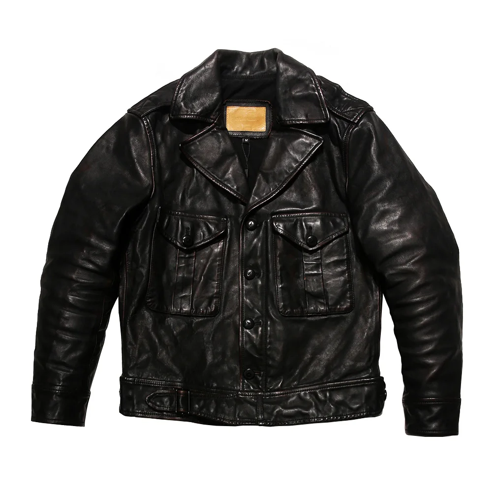 Spring and Autumn Military Heavy Washing Unoiled Wax Horseskin Plus Size Clothes Men's Ami Khaji Lapel Casual Leather Clothes
Spring and Autumn Military Heavy Washing Unoiled Wax Horseskin Plus Size Clothes Men's Ami Khaji Lapel Casual Leather Clothes