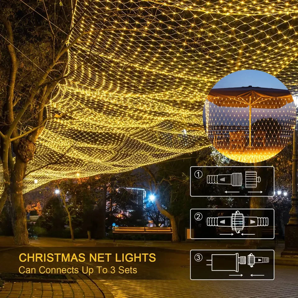 Christmas Decorations Lamp LED Fishing Net Light Outdoor Waterproof Street Tree Decoration Light Wedding Festival Mesh Light
Christmas Decorations Lamp LED Fishing Net Light Outdoor Waterproof Street Tree Decoration Light Wedding Festival Mesh Light
