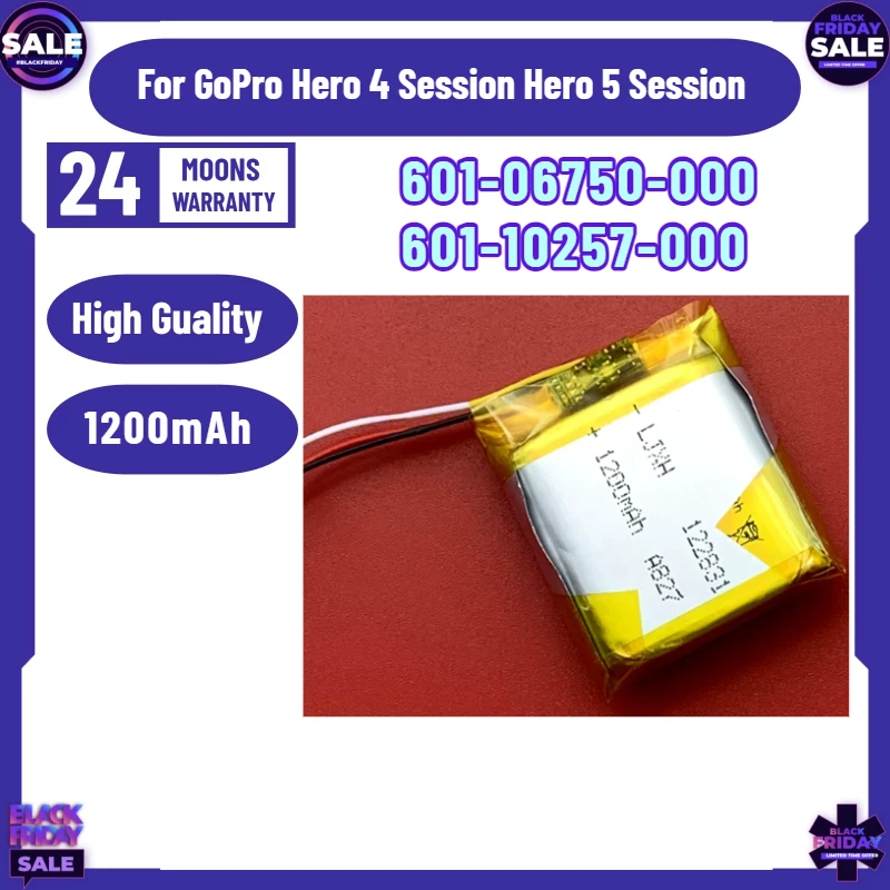 601-06750-000 601-10257-000 Camera Battery for GoPro Hero 4 Session Hero 5 Session CHDHS-501 CHDHS-101 HWMR1 3 Wire Interface
601-06750-000 601-10257-000 Camera Battery for GoPro Hero 4 Session Hero 5 Session CHDHS-501 CHDHS-101 HWMR1 3 Wire Interface