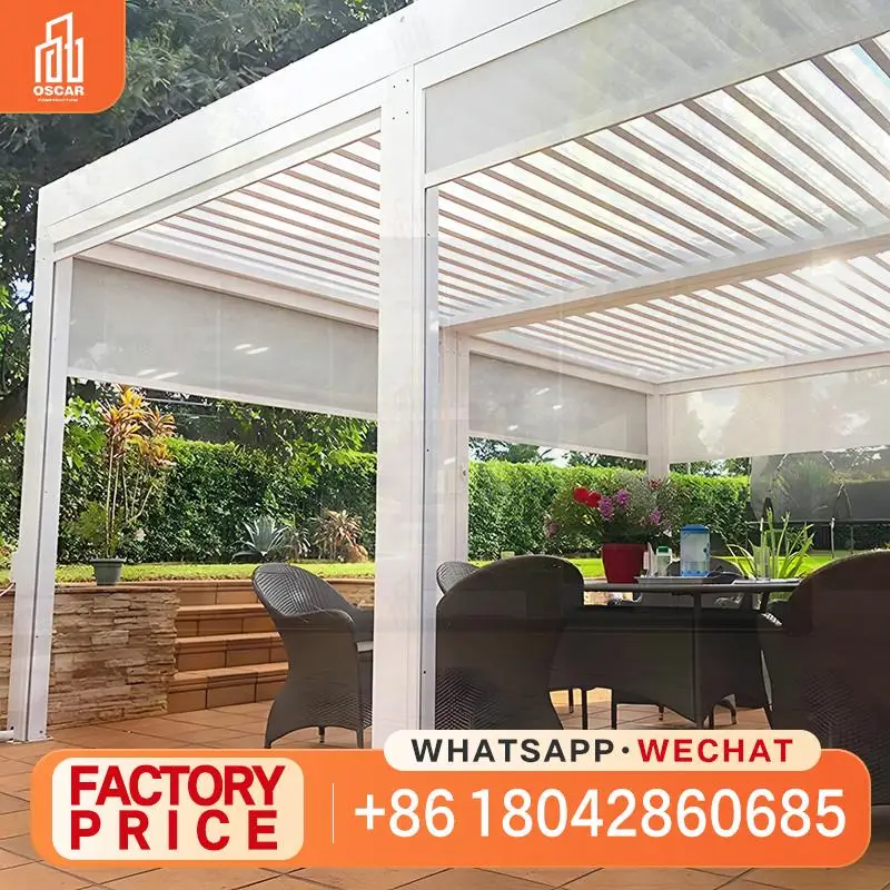 Stand Alone & Wall Mounted Aluminum Outdoor Gazebo Pergola Bioclimatic Roof System for Garden Patio Backyard
Stand Alone & Wall Mounted Aluminum Outdoor Gazebo Pergola Bioclimatic Roof System for Garden Patio Backyard