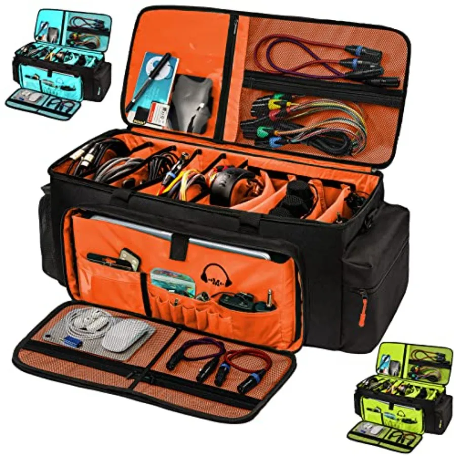 Dj Cable Bag-24 Large Cable File Organizer Case-Travel Gig Bag with Padded Bottom and Dividers for Dj Accessories and Equipment
Dj Cable Bag-24 Large Cable File Organizer Case-Travel Gig Bag with Padded Bottom and Dividers for Dj Accessories and Equipment