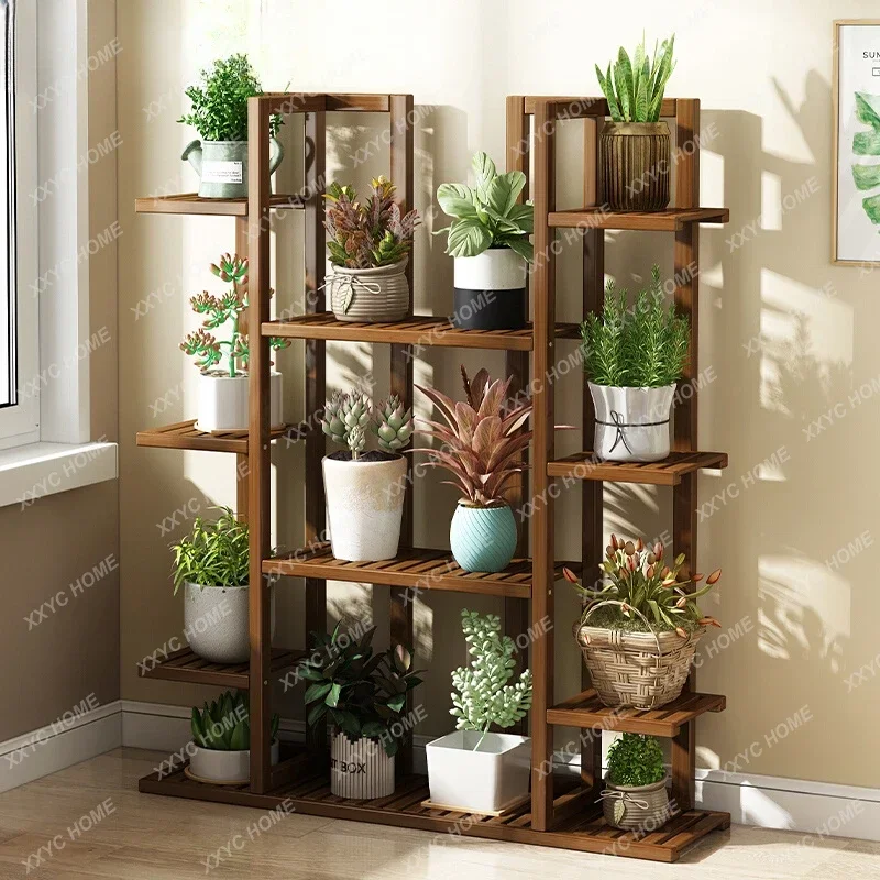 Floor Simple Modern Balcony Rack Outdoor Multi-Layer Solid Wood Jardiniere
Floor Simple Modern Balcony Rack Outdoor Multi-Layer Solid Wood Jardiniere