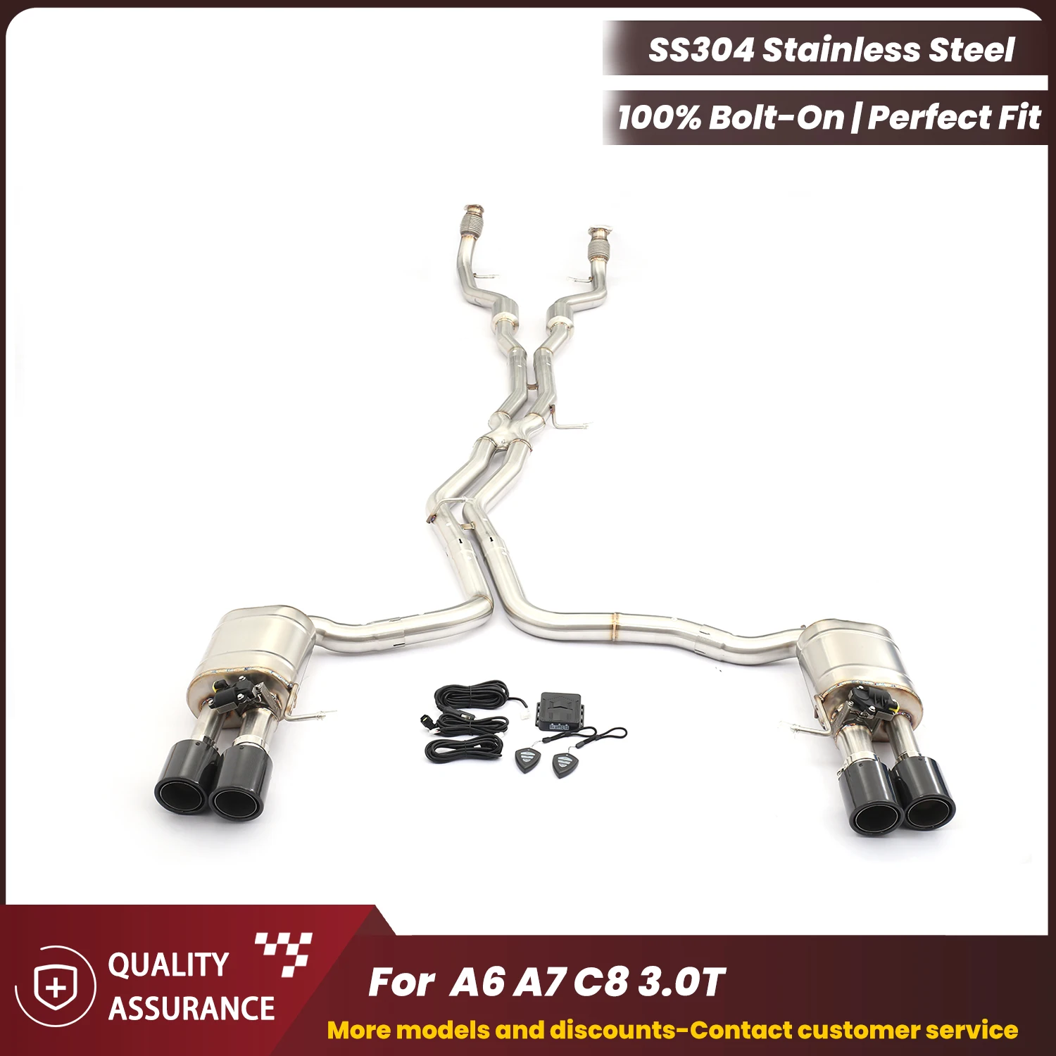 Выхлопная система ECCF Aggressive Exhaust Sound Valvetronic Catback с передней трубой для Audi A6 A7 C8 3.0T, модифицированная в стиле RS, экспортная версия.
Выхлопная система ECCF Aggressive Exhaust Sound Valvetronic Catback с передней трубой для Audi A6 A7 C8 3.0T, модифицированная в стиле RS, экспортная версия.