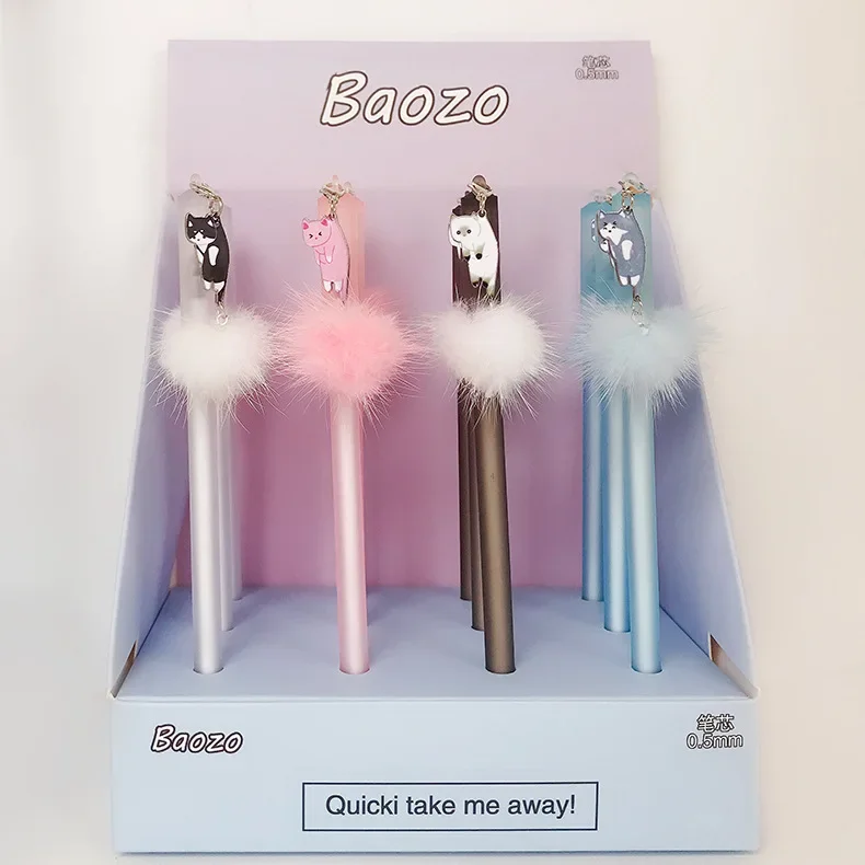 24 шт., корейские креативные студенческие канцелярские принадлежности, подвесной кулон с котом, нейтральная ручка, цветная маленькая шариковая ручка для волос 
24 шт., корейские креативные студенческие канцелярские принадлежности, подвесной кулон с котом, нейтральная ручка, цветная маленькая шариковая ручка для волос