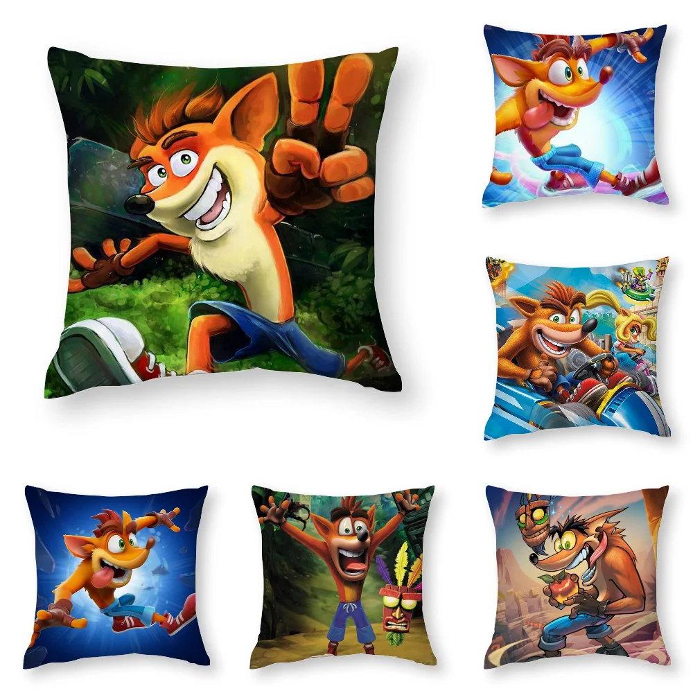 Game C-Crashs B-Bandicoot Pillow Case 3D Print Polyester Fiber 40*40 cm Home Sofa Throw Pillow Cover Decoration Festival Gift
Game C-Crashs B-Bandicoot Pillow Case 3D Print Polyester Fiber 40*40 cm Home Sofa Throw Pillow Cover Decoration Festival Gift