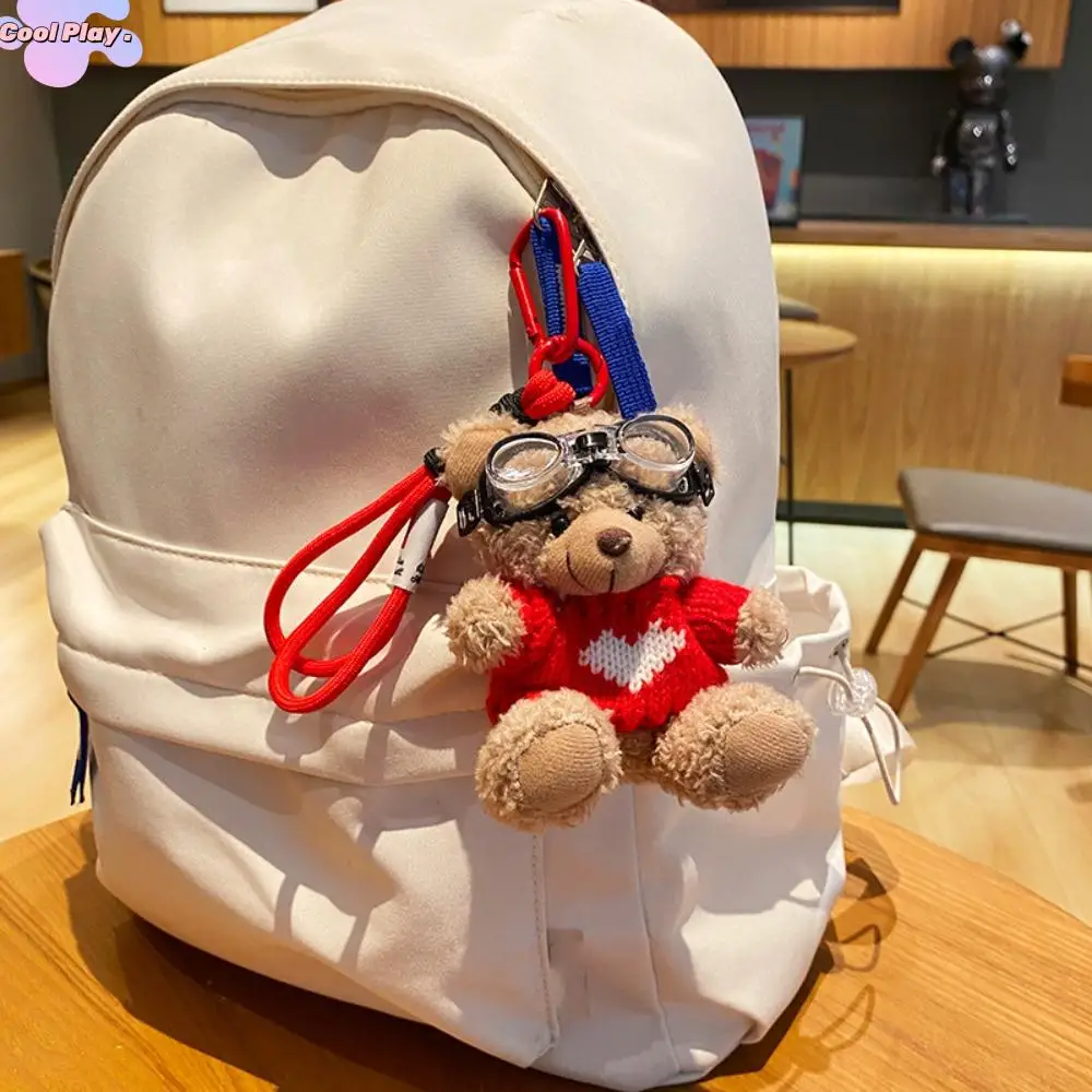 Lovely Goggles Pilot Bear Keychain Pearl Bell Plush Bear Key Ring Cartoon Heart Stuffed Animal Pendant Bag
Lovely Goggles Pilot Bear Keychain Pearl Bell Plush Bear Key Ring Cartoon Heart Stuffed Animal Pendant Bag
