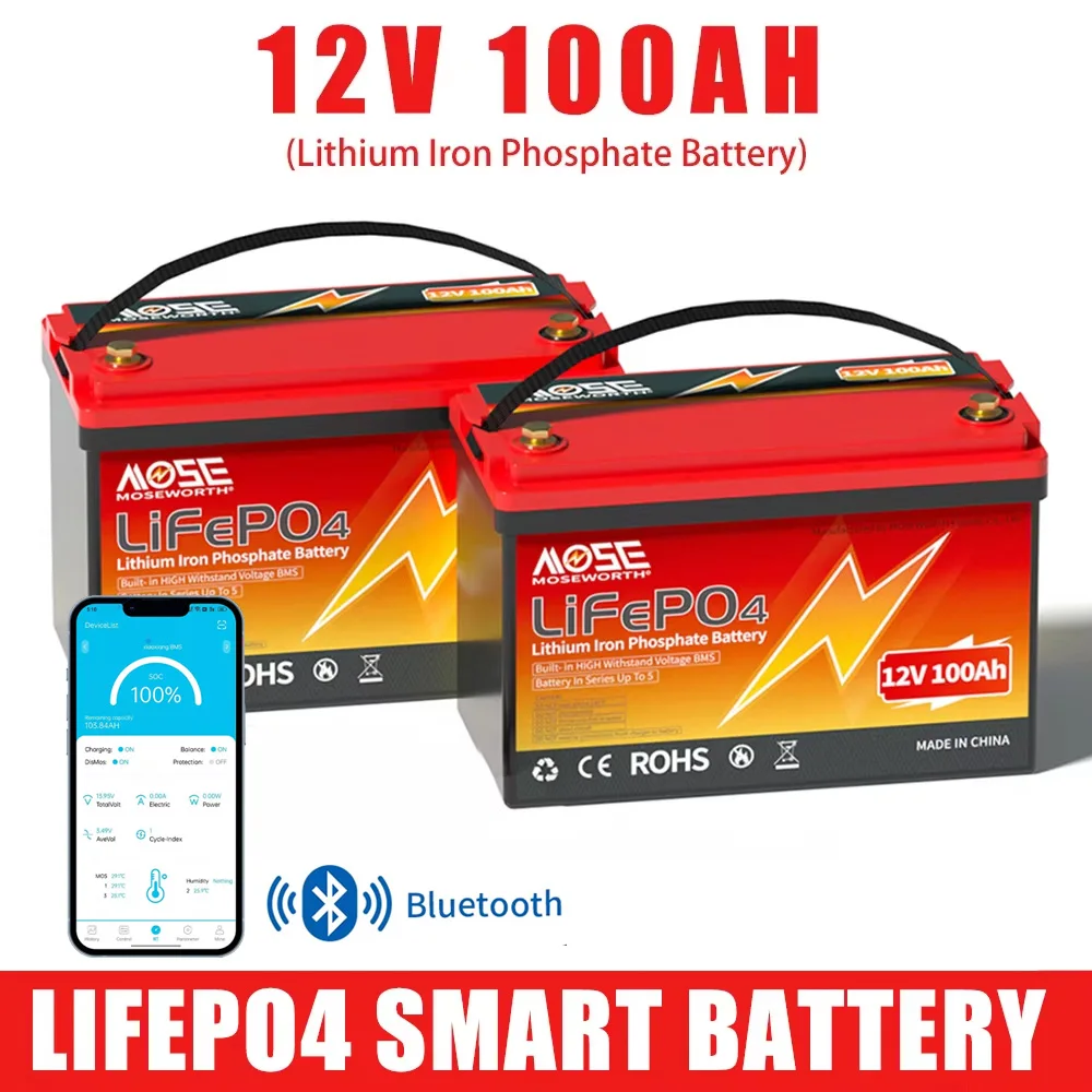 LiFePO4 Аккумулятор 12 В 100 Ач 1280 Втч 12,8 В Литий-железный аккумулятор Bluetooth BMS 6000+ циклов Класс-A RV Солнечные аккумуляторы Бесплатно налог ЕС
LiFePO4 Аккумулятор 12 В 100 Ач 1280 Втч 12,8 В Литий-железный аккумулятор Bluetooth BMS 6000+ циклов Класс-A RV Солнечные аккумуляторы Бесплатно налог ЕС