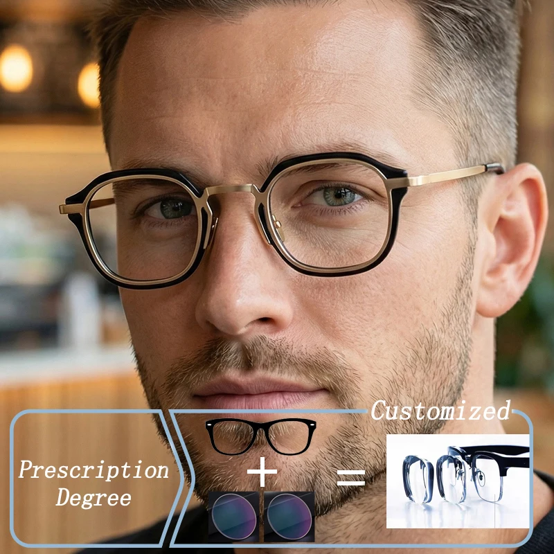 Brand Design Fashion Men Titanium Frame Photochromic Prescription Glasses Anti Blue Light Presbyopic Myopia Astigmatism Eyewear
Brand Design Fashion Men Titanium Frame Photochromic Prescription Glasses Anti Blue Light Presbyopic Myopia Astigmatism Eyewear