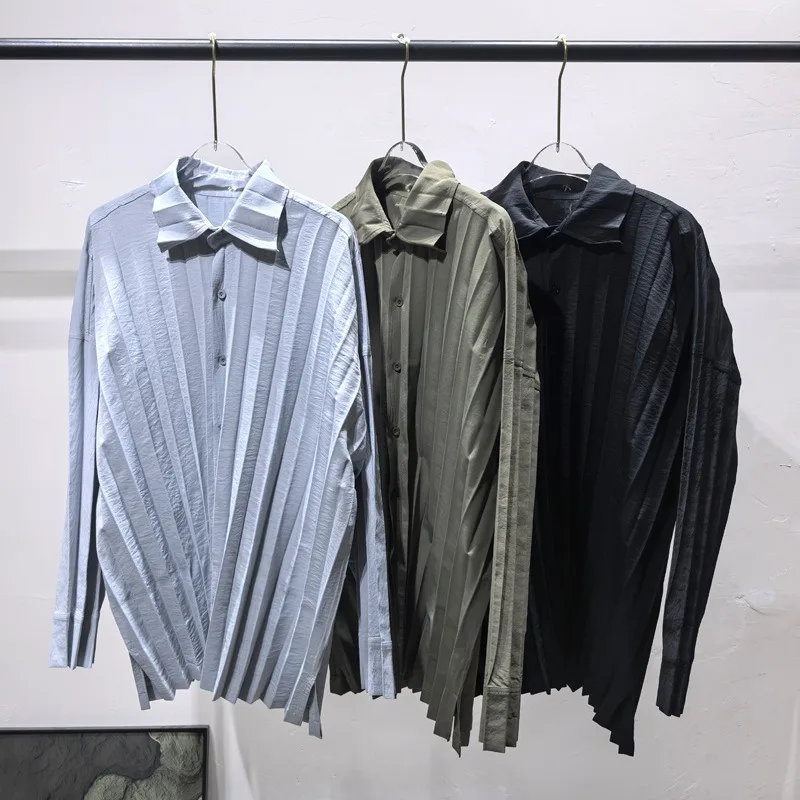 Miyake Pleated Men's Shirt Autumn New Original Design Simple Solid Color Casual Business Shirt Jacket Men's Clothing
Miyake Pleated Men's Shirt Autumn New Original Design Simple Solid Color Casual Business Shirt Jacket Men's Clothing