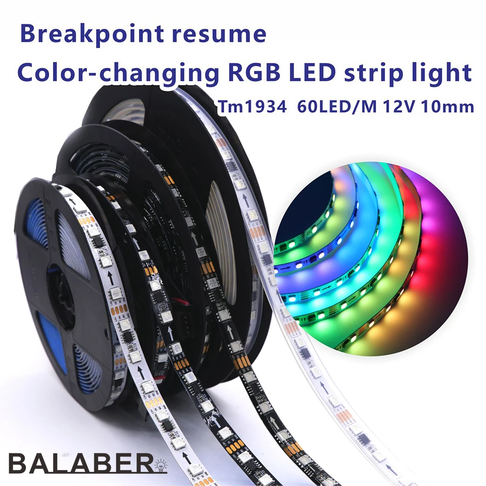 DC12V60LEDs/m TM1934 addressable RGB LED strip light, ambient light with a chasing light effect,suitable for both indoor outdoor
DC12V60LEDs/m TM1934 addressable RGB LED strip light, ambient light with a chasing light effect,suitable for both indoor outdoor
