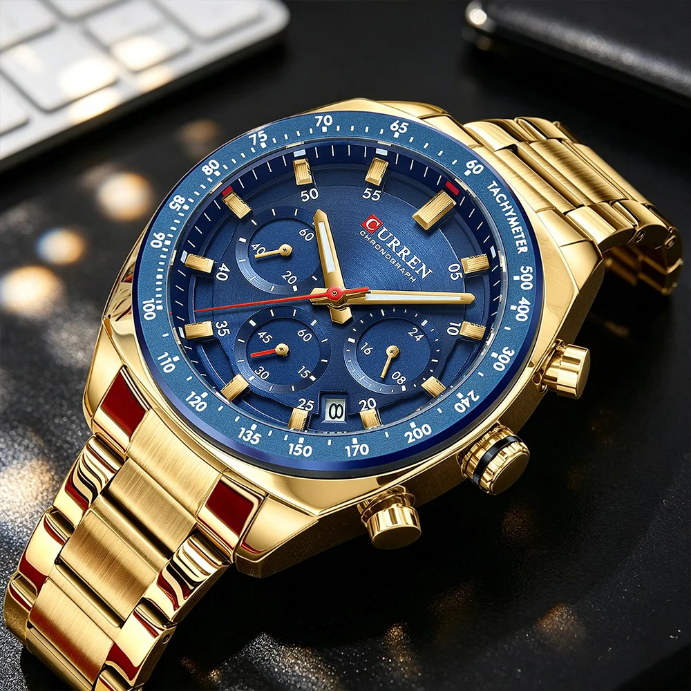 CURREN High Quality Men's Luxury Fashion Quartz Watch Men Round Business Student Sport Waterproof Glow Clock
CURREN High Quality Men's Luxury Fashion Quartz Watch Men Round Business Student Sport Waterproof Glow Clock