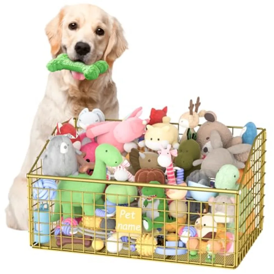 Indestructible Dog Toy basket, Large Toy Bin for Dogs, Pet Toy Bin Dog Metal Basket Organizer Storage for Toys Food Storage
Indestructible Dog Toy basket, Large Toy Bin for Dogs, Pet Toy Bin Dog Metal Basket Organizer Storage for Toys Food Storage