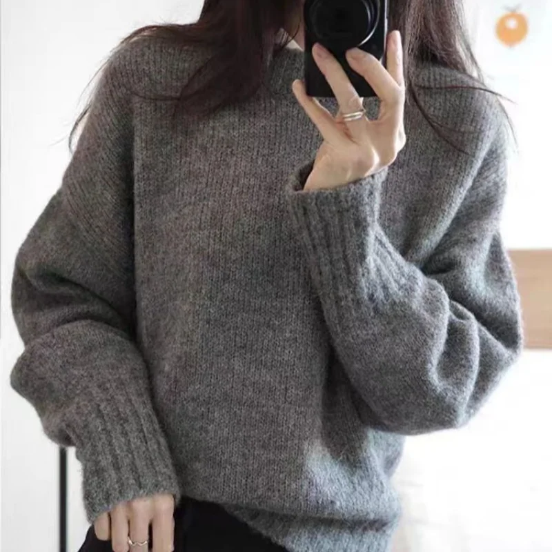 Round neck dropped shoulder sleeves 100% pure Australian wool autumn and winter new plain color knit pullover sweater
Round neck dropped shoulder sleeves 100% pure Australian wool autumn and winter new plain color knit pullover sweater