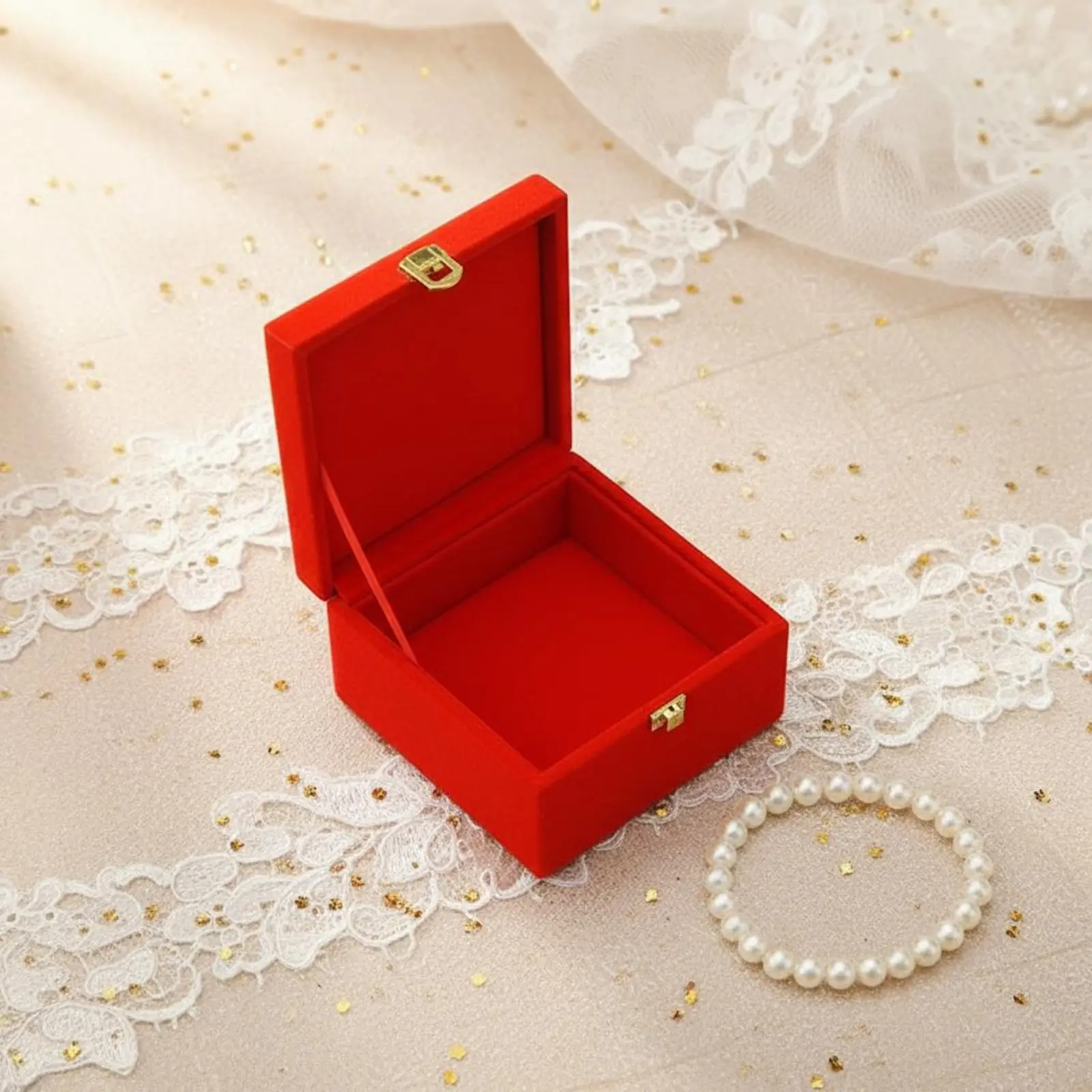 Wedding Jewelry Box Decorative Finish Red Jewelry Gift Box for Brides, Bridal
Wedding Jewelry Box Decorative Finish Red Jewelry Gift Box for Brides, Bridal